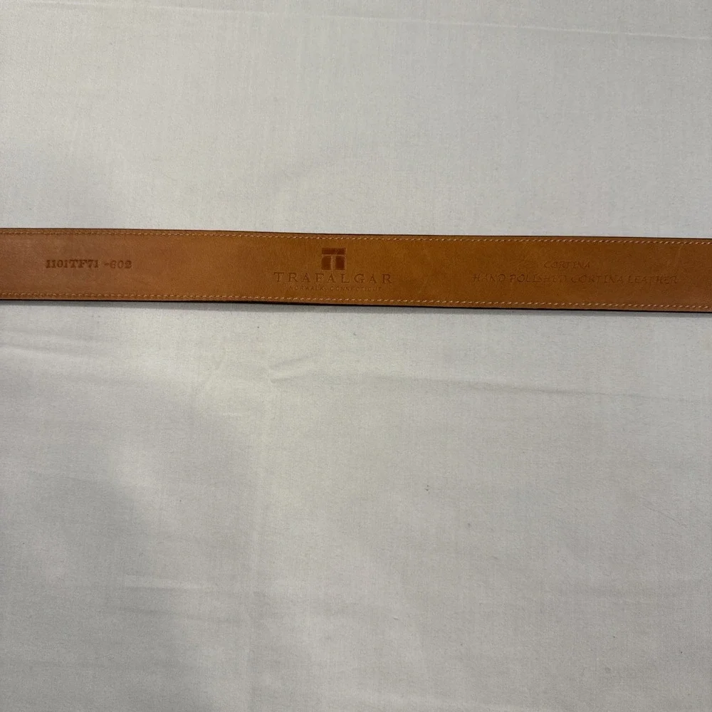 BELTS MENS 44 Trafalgar‎ Leather  Burgundy Hand Polished Cortina Leather  USA